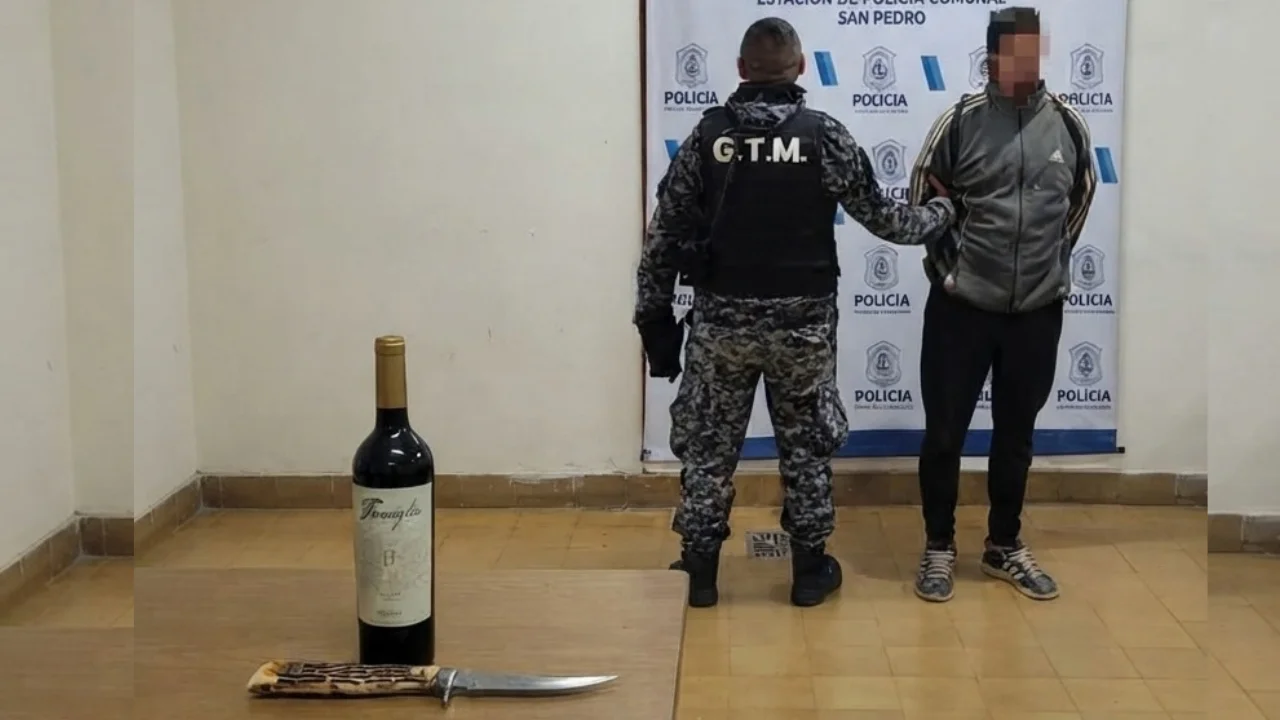 Robo botella de vino