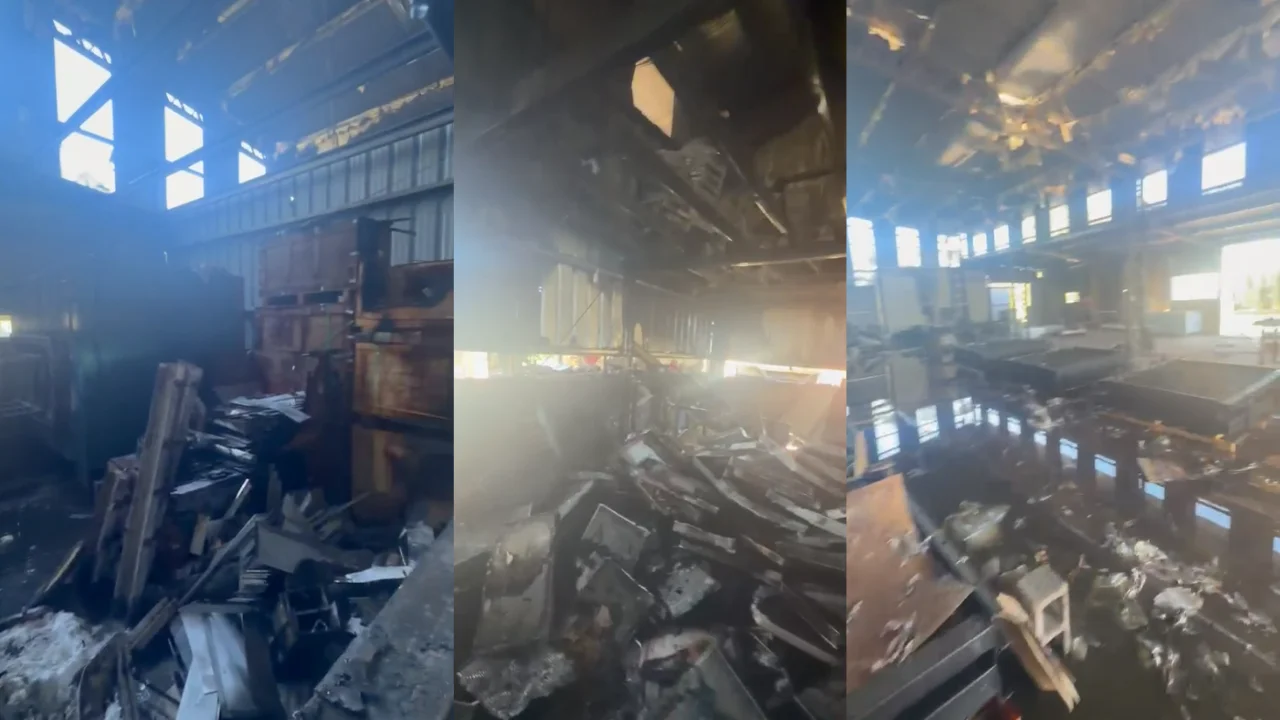 Incendio galpón