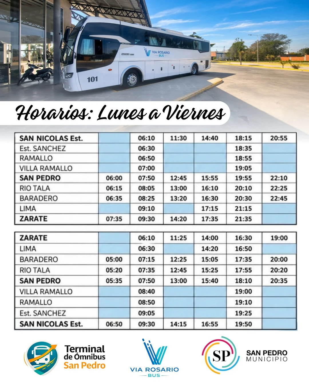 Via Rosario horarios 1