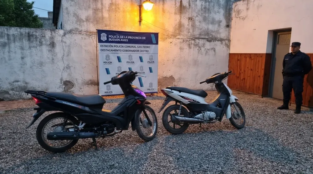Motos secuestradas en patio