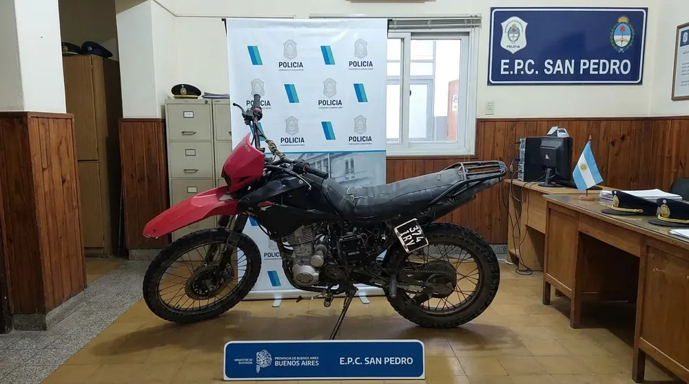 Moto secuestrada en comisaría