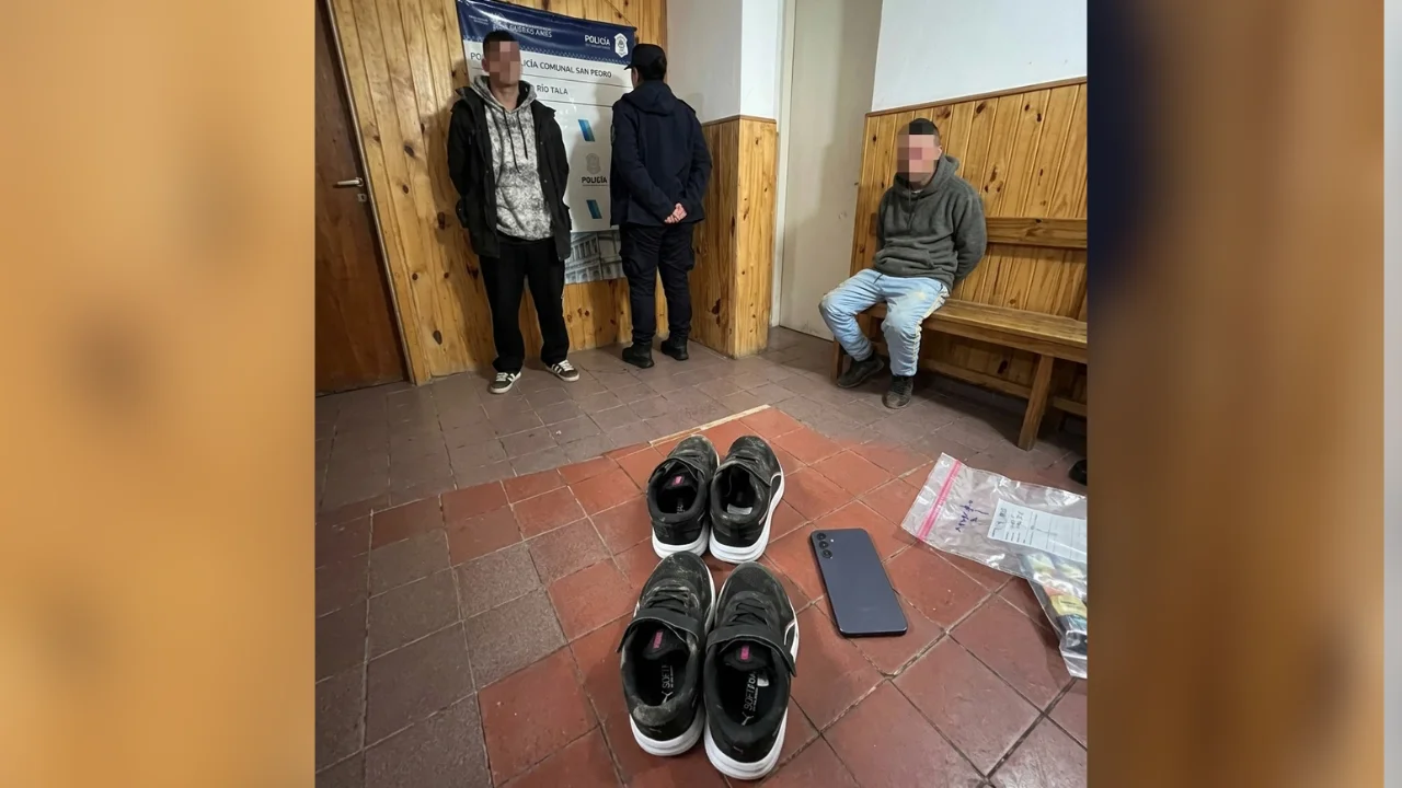 Detenidos y calzado