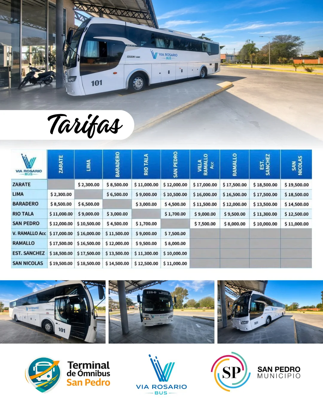 Via Rosario tarifas oficial