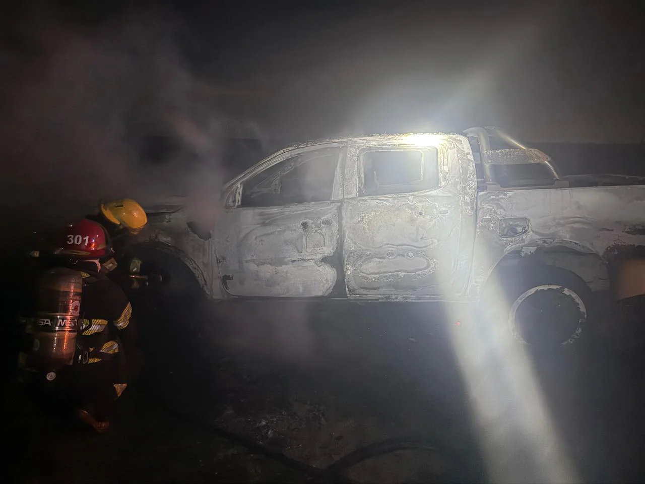 Incendio camioneta