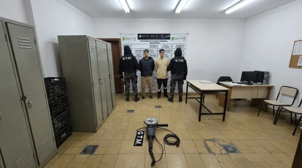 Detenidos herramientas